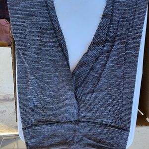 crochet patterned black lululemon cropped leggings